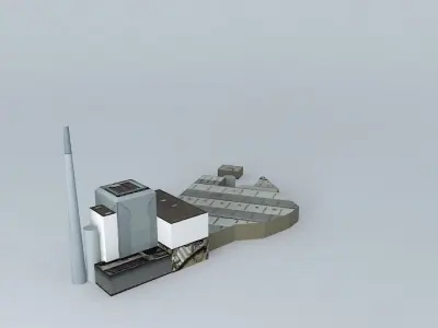 The Kirklees Incinerator Huddersfield Free 3D model
