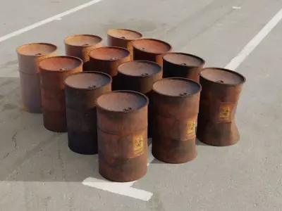 Barrel 3D models Low-poly Low-poly 3D model