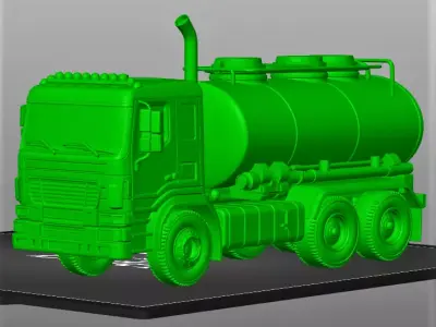 tanker truck static model 3D print model