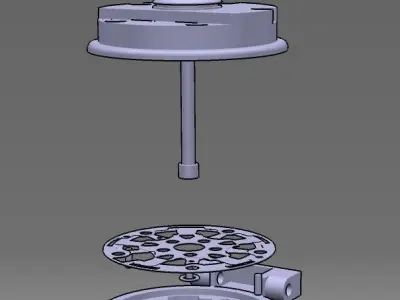 Some mechanical parts Low-poly 3D model