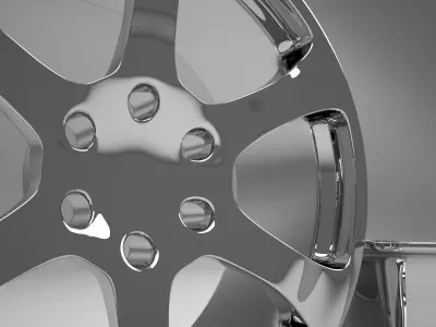 Alloy rim for car 3D model