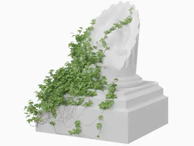 Ruin Corinthian column 3D model