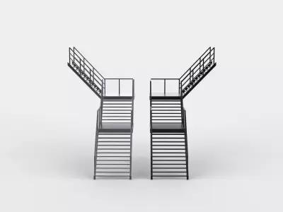 Industrial staircase  3D model purchase