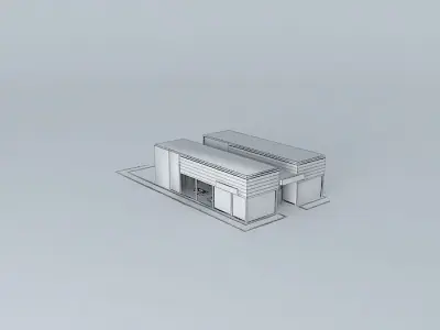 Showroom industrial building Free 3D model