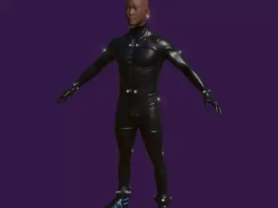 Joji Shimaki Gantz Male Suit Unrigged 3D model