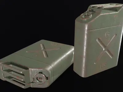 Rusty Jerry Can Low-poly 3D model purchase