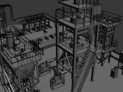 Petrochemical equipment 3D model