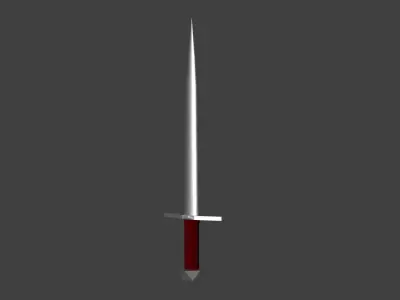 Low Poly Medieval Sword Free low-poly 3D model buy