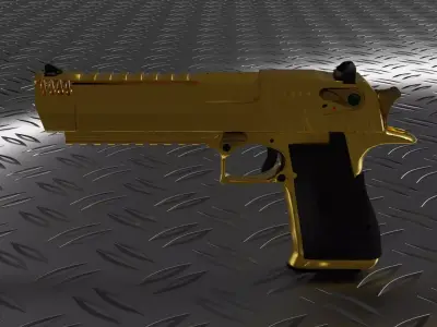 Gold desert eagle 3D model