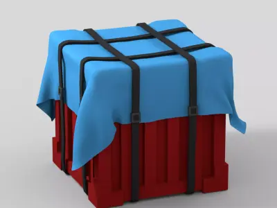 Pubg Airdrop With Parachute 3D model