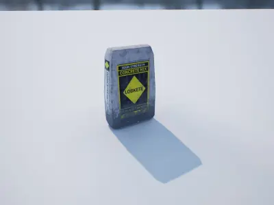 Concrete Bag PBR Low-poly 3D model