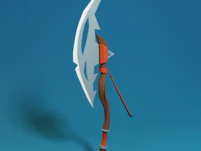 Crude Battle Axe Low-poly 3D model