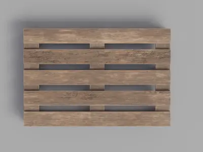 Wooden Pallet Free low-poly 3D model get