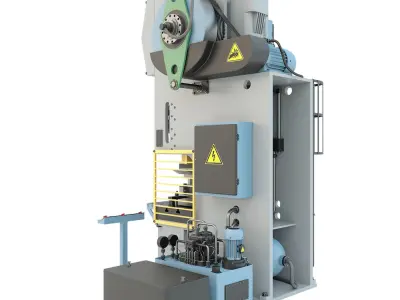 Industrial mechanical press-stamping machine tool KV2132 3D model