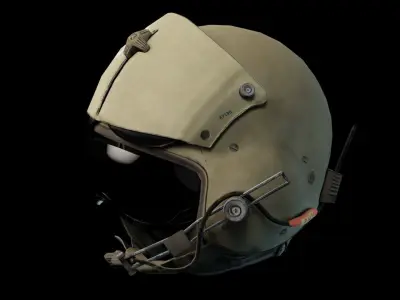 Military helmet with goggles  3D model