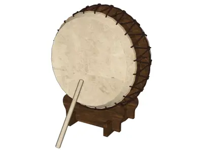 korean drum 02 3D model
