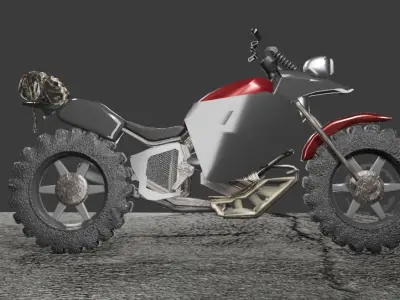 Red Drifter Bike 3D model
