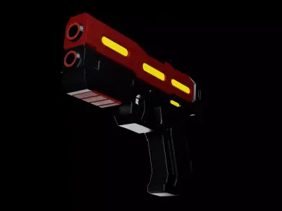 Cyberpunk Gun FX3 Free low-poly 3D model