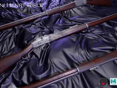 Enfield Martini Henry Rifle Game Ready Model Low-poly 3D model