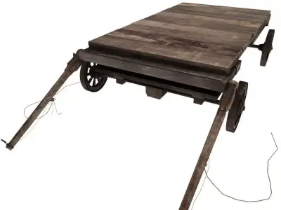 Cart reclaimed wood 3D model