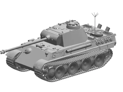 Panther tank 3D model purchase