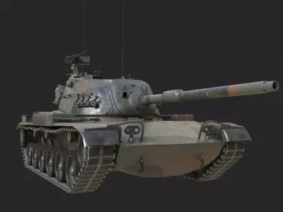 3 coatings of Taiwan CM11 M48H Brave Tiger Main Battle Tank Low-poly 3D model