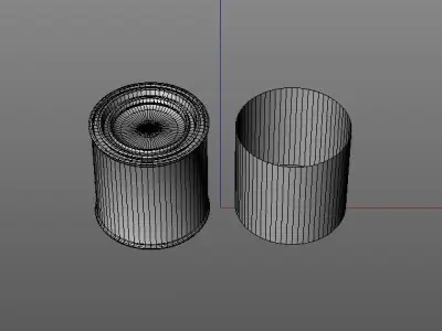 Half pint paint can with lid  3D model