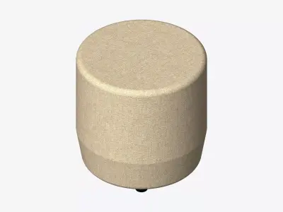 Seat - Ottoman - Simplicity - Round Low-poly 3D model