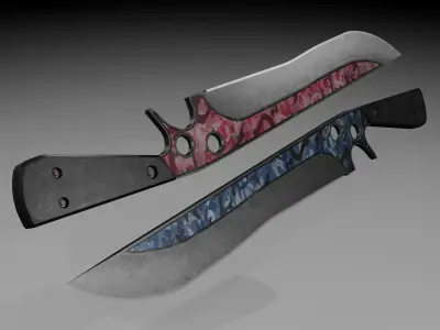 Stylized Military Knife Low-poly 3D model