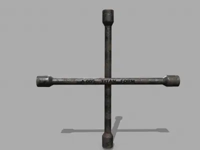 Lug Wrench Low-poly 3D model shop