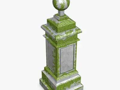 Ancient Pillars Low-poly 3D model