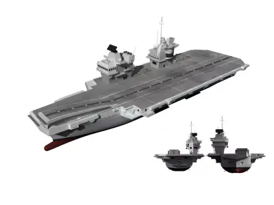 3D Queen Elizabeth-class aircraft carrier  3D model