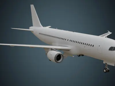 Airliner 1A Untextured 3D model