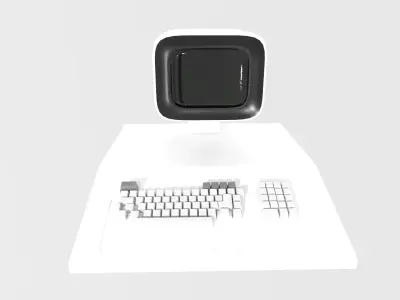 Old-Retro Computer Free low-poly 3D model