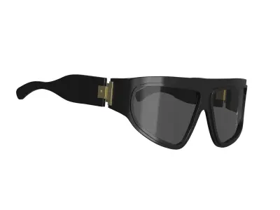 Matt Black Sunglasses 3D model