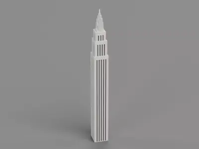 Paper Skyscraper V4 Low-poly 3D model