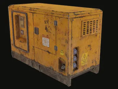 Fusebox old generator Low-poly 3D model