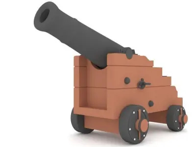 Naval Artillery 3D model