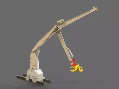 Anchor handling crane 3D print model