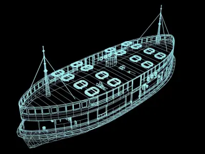 Ferri Ship Low-poly 3D model