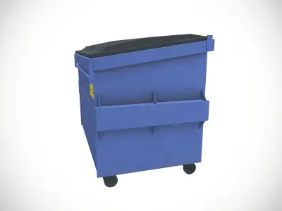Dumpster Waste Industrial Low-poly 3D model