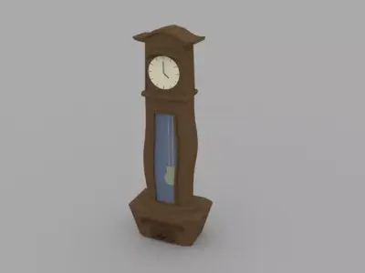 Cartoon clock Free low-poly 3D model