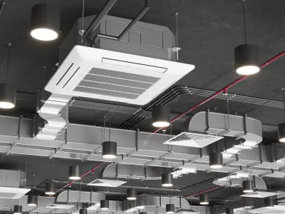 Ventilation system set 01 3D model