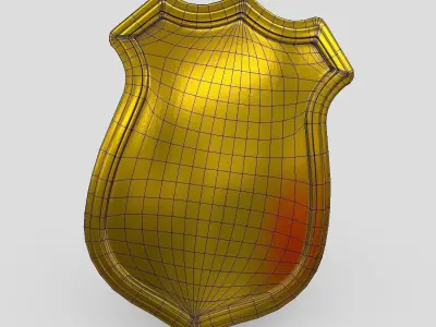 Police Badge Low-poly 3D model purchase