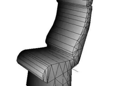 3D Seat airplane Free low-poly 3D model