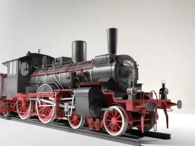 Prussian P4 BR36 Steam Locomotive 3D model