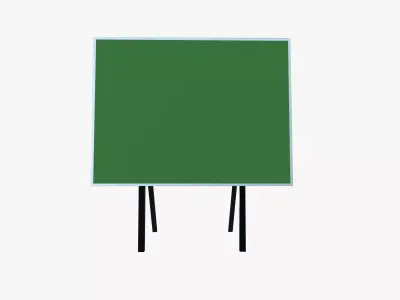 Outdoor advertising poster stand Low-poly 3D model