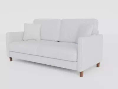 Modern 2-Seater Fabric Sofa Low-poly 3D model