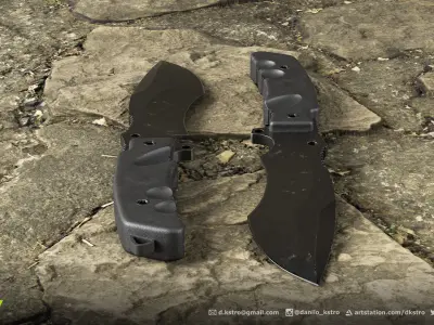 Survival Knife - Lowpoly - 4k Textures Low-poly 3D model