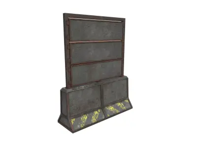 Concrete RoadBlock Barrier Barricade 3D model get